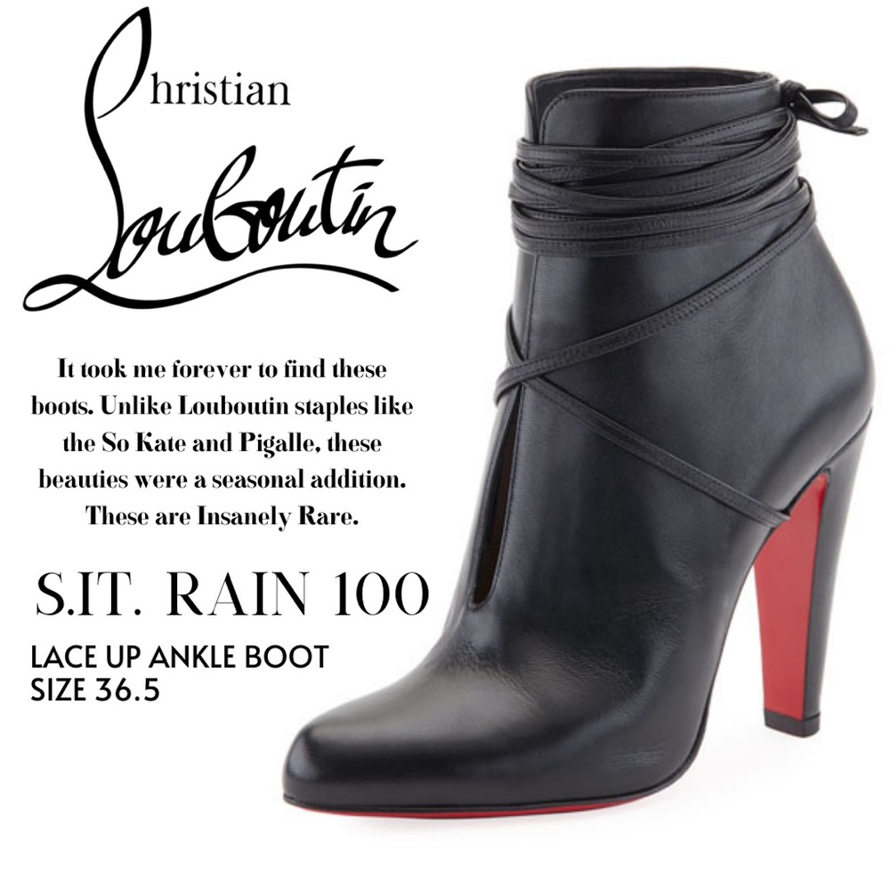Christian Louboutin S.I.T. Rain 100 Ankle boot in black 36.5